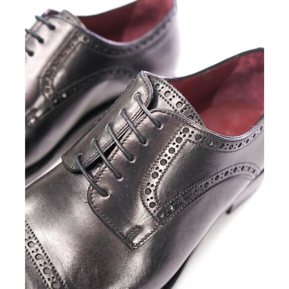 $1,750 BRIONI - Black GOODYEAR Leather Derby - US 7 (6UK)
